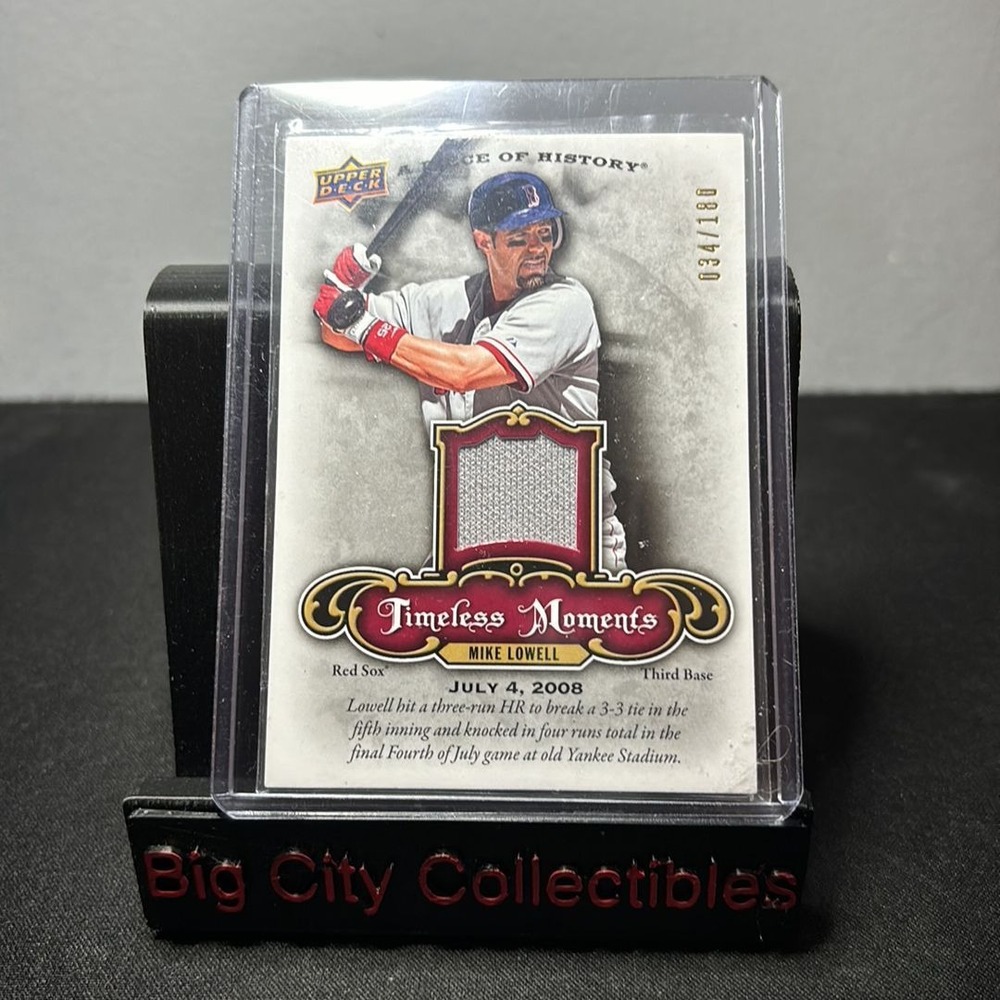 2009 UD A Piece of History Timeless Moments Game Used Jersey Mike Lowell /180